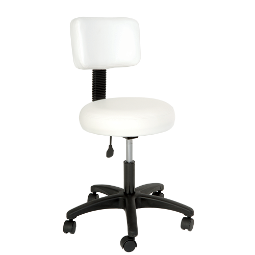 Round Air-Lift Stool with Backrest