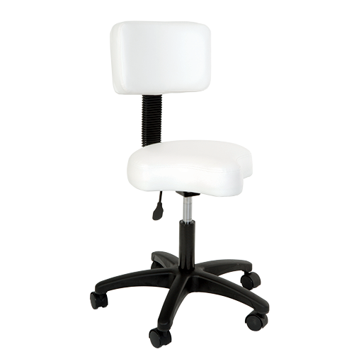Contoured Air-Lift Stool with Backrest