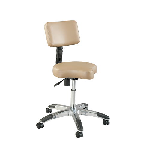 Deluxe Contoured Air-Lift Stool with Backrest