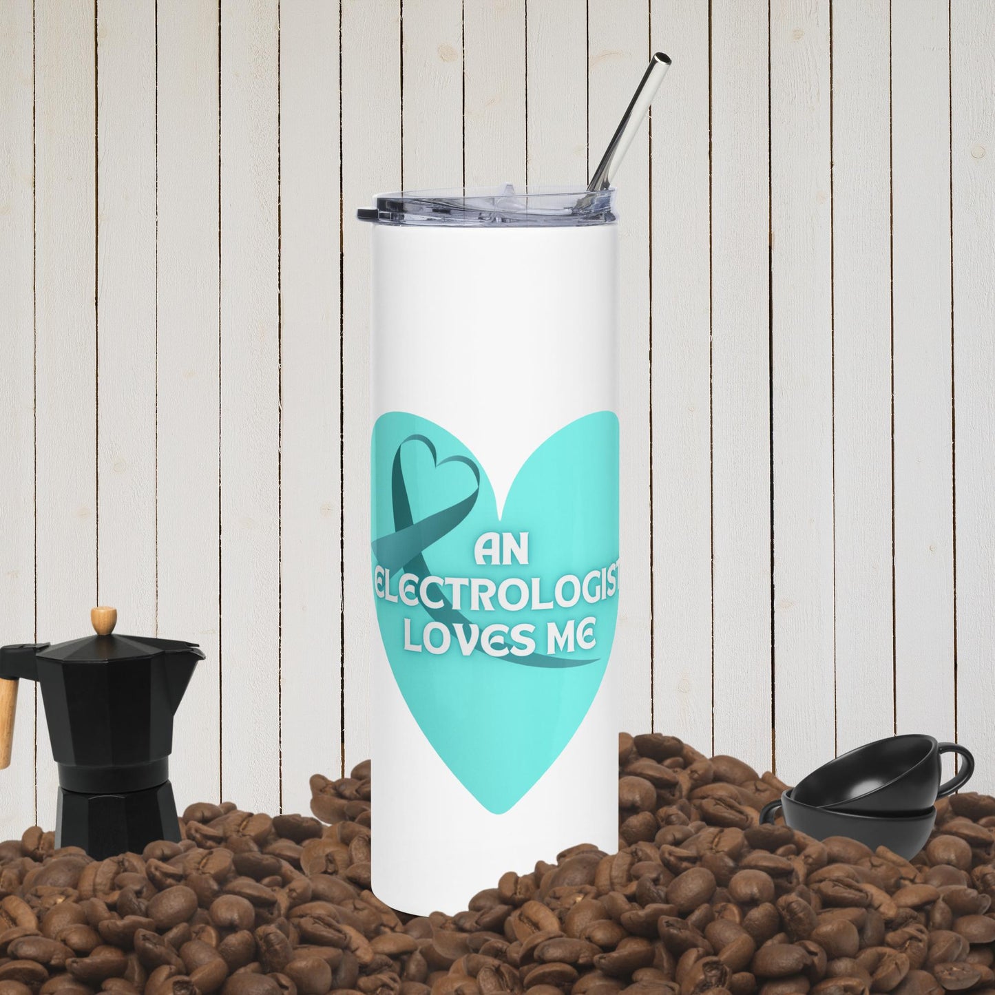PCOS - "An Electrologist Loves Me"Stainless steel tumbler