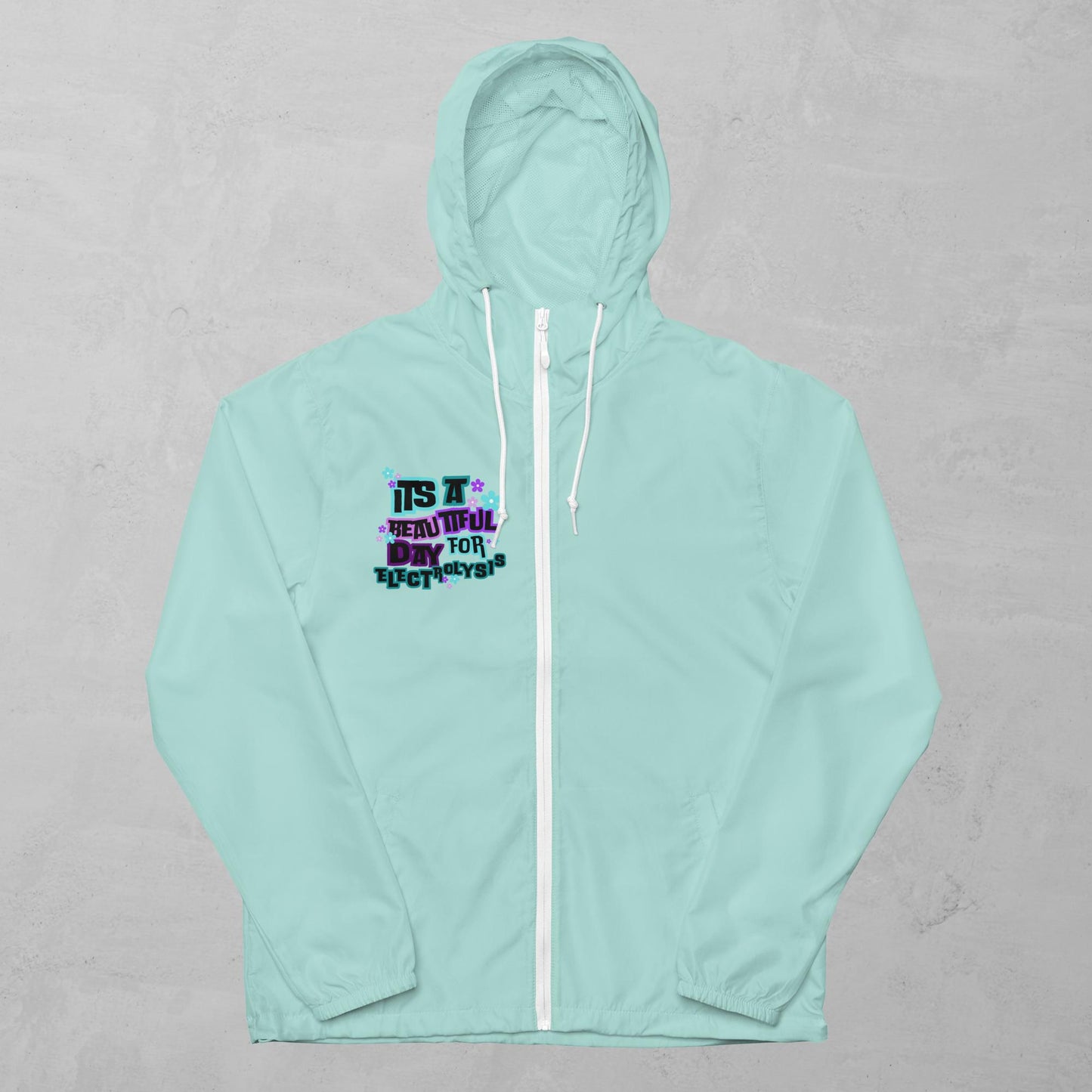 Unisex lightweight zip up windbreaker