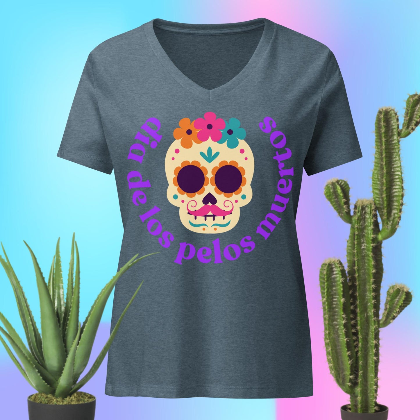 Los Pelos Muertos - Women’s relaxed v-neck t-shirt