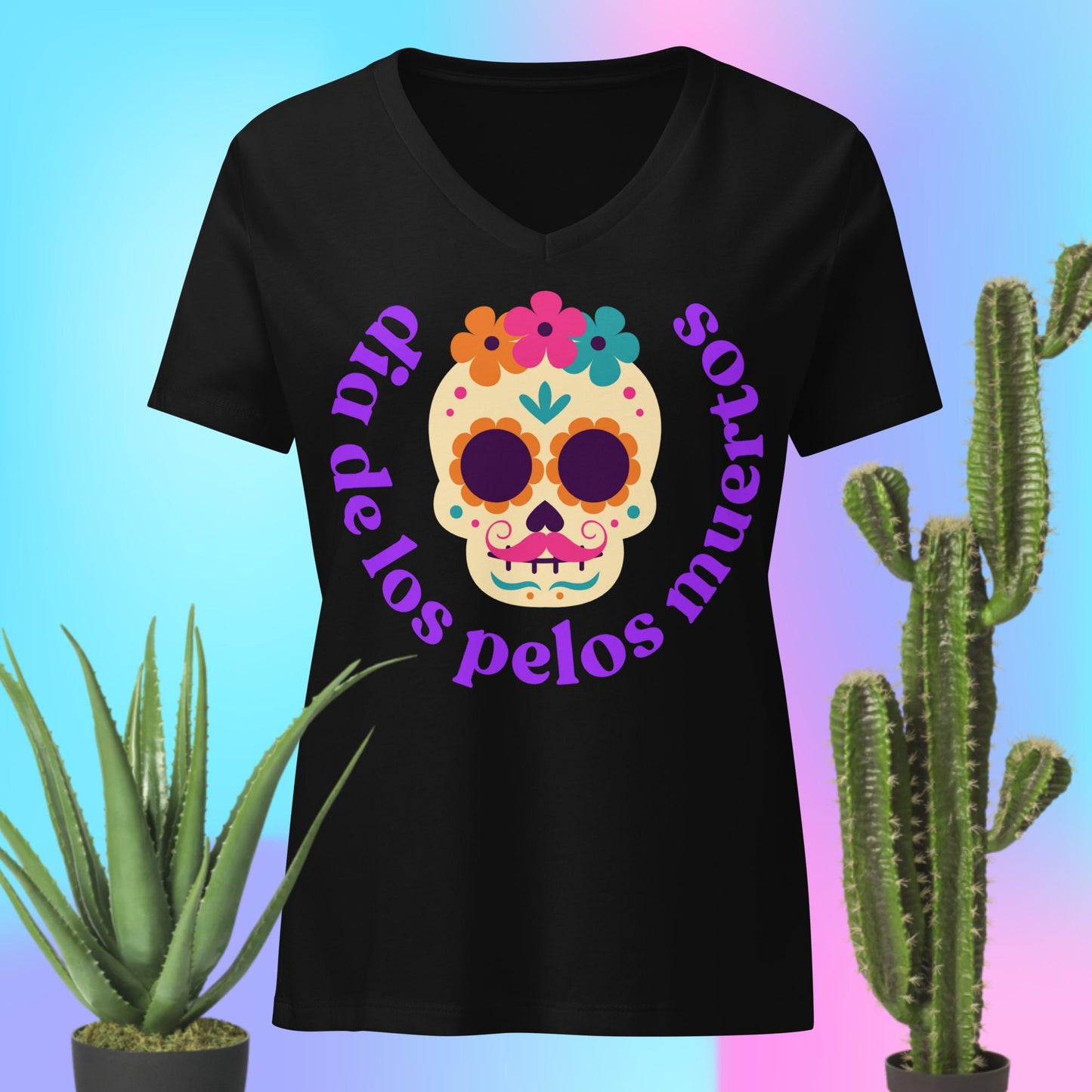Los Pelos Muertos - Women’s relaxed v-neck t-shirt