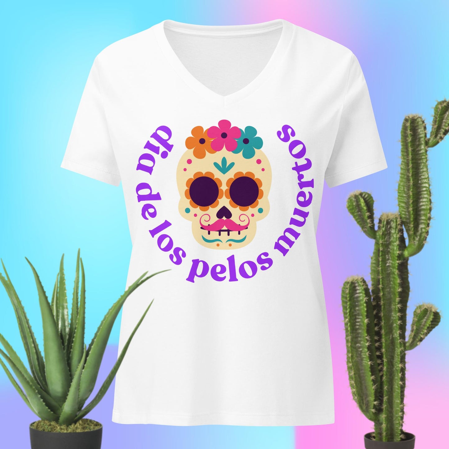 Los Pelos Muertos - Women’s relaxed v-neck t-shirt